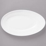 Bon Chef 1100014P Slanted Oval 26 oz. White Porcelain Bowl - 6/Pack Bon Chef 1100014P Slanted Oval 26 oz. White Porcelain Bowl - 6/Pack