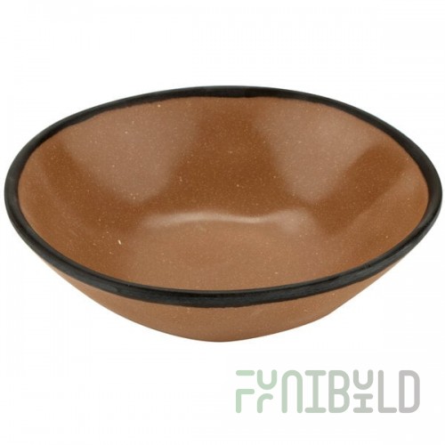 GET Pottery Market Matte 16 oz. Speckled Taupe Melamine Salad Bowl - 12/Pack