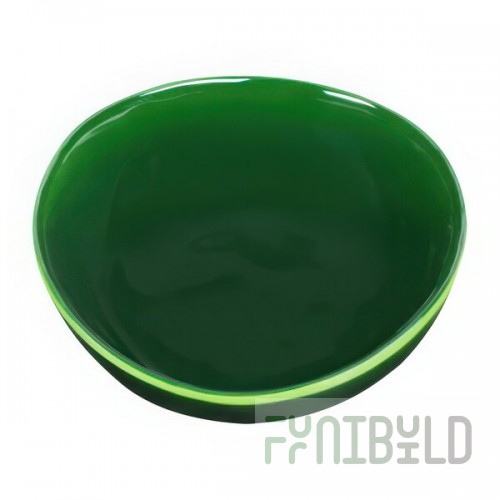 Elite Global Solutions Maya 10 oz. Green Reactive Glaze Irregular Round Melamine Bowl - 6/Case