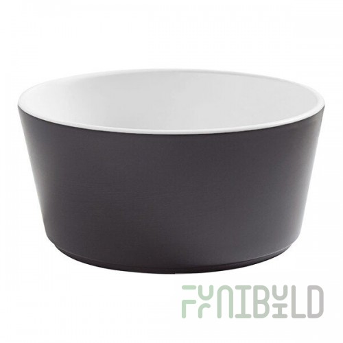 American Metalcraft Unity 24 oz. Grapihte Tapered Melamine Bowl