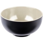 Elite Global Solutions JW542T Karma 1.5 Qt. Ebony and Sand Round Two-Tone Melamine Bowl - 6/Case Elite Global Solutions JW542T Karma 1.5 Qt. Ebony and Sand Round Two-Tone Melamine Bowl - 6/Case