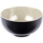 Elite Global Solutions JW542T Karma 1.5 Qt. Ebony and Sand Round Two-Tone Melamine Bowl - 6/Case Elite Global Solutions JW542T Karma 1.5 Qt. Ebony and Sand Round Two-Tone Melamine Bowl - 6/Case