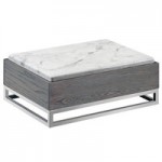 Cal-Mil 3826-1124-83 Ashwood Gray Oak Wood Notched Rectangular Riser Shelf - 11 Cal-Mil 3826-1124-83 Ashwood Gray Oak Wood Notched Rectangular Riser Shelf - 11