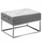 Cal-Mil 3826-1124-83 Ashwood Gray Oak Wood Notched Rectangular Riser Shelf - 11 Cal-Mil 3826-1124-83 Ashwood Gray Oak Wood Notched Rectangular Riser Shelf - 11