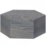 Cal-Mil 3826-1124-83 Ashwood Gray Oak Wood Notched Rectangular Riser Shelf - 11 Cal-Mil 3826-1124-83 Ashwood Gray Oak Wood Notched Rectangular Riser Shelf - 11