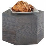Cal-Mil 3826-1124-83 Ashwood Gray Oak Wood Notched Rectangular Riser Shelf - 11 Cal-Mil 3826-1124-83 Ashwood Gray Oak Wood Notched Rectangular Riser Shelf - 11