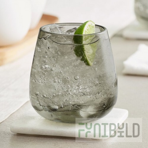 Acopa Pangea 13 oz. Gray Stemless Wine Glass - 12/Case