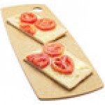 Cal-Mil 1531-612-14 Natural Round Edge Rectangular Flat Bread Serving Board - 12