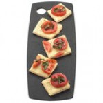 Cal-Mil 1531-612-14 Natural Round Edge Rectangular Flat Bread Serving Board - 12
