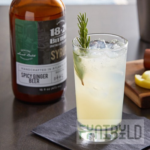18.21 Bitters Spicy Ginger Beer Concentrated Syrup 16 fl. oz. - 12/Case