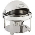 Bon Chef 12010CH Elite Round 8 Qt. Dripless Round Stainless Steel with Chrome Accents Roll Top Chafer with Contemporary Legs Bon Chef 12010CH Elite Round 8 Qt. Dripless Round Stainless Steel with Chrome Accents Roll Top Chafer with Contemporary Legs