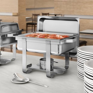 Choice Economy 4 Qt. Half Size Stainless Steel Chafer Choice Economy 4 Qt. Half Size Stainless Steel Chafer