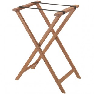 Aarco TS-2 Walnut Folding Wood Tray Stand - 31 Aarco TS-2 Walnut Folding Wood Tray Stand - 31