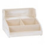 Cal-Mil Newport White-Washed Pine Wood Condiment Organizer 2019-113 - 15