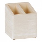 Cal-Mil Newport White-Washed Pine Wood Condiment Organizer 2019-113 - 15