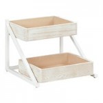 Cal-Mil Newport White-Washed Pine Wood Condiment Organizer 2019-113 - 15