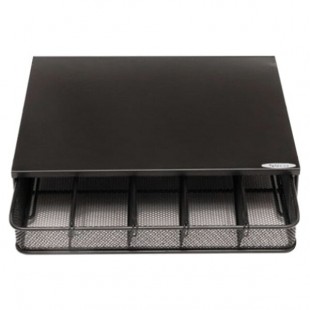 Safco 3274BL Black 1 Drawer Coffee Pod Organizer - 12 1/2 Safco 3274BL Black 1 Drawer Coffee Pod Organizer - 12 1/2