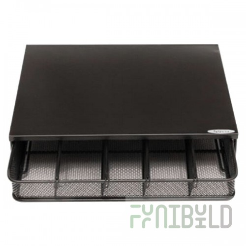Safco 3274BL Black 1 Drawer Coffee Pod Organizer - 12 1/2