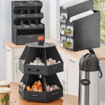 ServSense Black 11-Section Countertop Condiment Organizer - 16