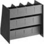 ServSense Black 11-Section Countertop Condiment Organizer - 16