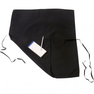 Chef Revival Black Polyester Customizable Waist Apron - 28