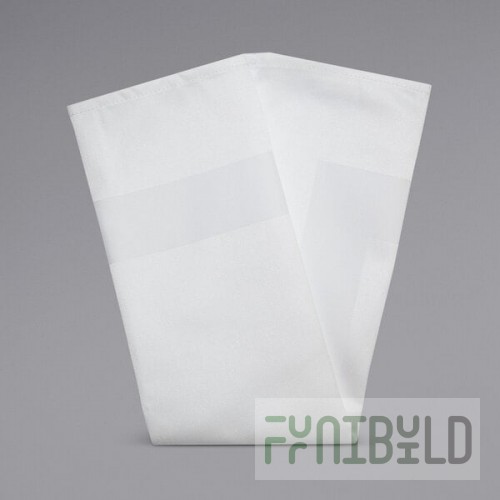 Snap Drape 54682222NH010 White Milan Satin Band Cloth Napkin, 22