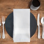 Snap Drape 54682222NH010 White Milan Satin Band Cloth Napkin, 22 Snap Drape 54682222NH010 White Milan Satin Band Cloth Napkin, 22