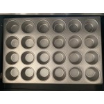 Chicago Metallic 45525 24 Cup 3.8 oz. Glazed Aluminized Steel Muffin / Cupcake Pan - 14 1/16 Chicago Metallic 45525 24 Cup 3.8 oz. Glazed Aluminized Steel Muffin / Cupcake Pan - 14 1/16