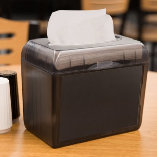 Just1 5100-12 Black Pearl Mini Interfold Tabletop Napkin Dispenser