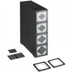KleanTake by ServSense Black Countertop Cup Dispenser / Lid Organizer - 10 Slot