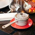 Staub 8 oz. Graphite Gray Mini Enameled Cast Iron Sauce Pan with Lid 1004091