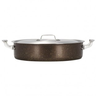 Bon Chef 60030COFFEE Cucina 6 Qt. Coffee Stainless Steel Induction Brazier Pot with Lid Bon Chef 60030COFFEE Cucina 6 Qt. Coffee Stainless Steel Induction Brazier Pot with Lid