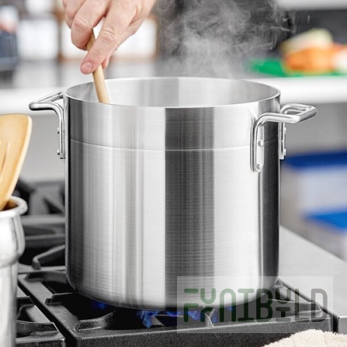 Choice 12 Qt. Standard Weight Aluminum Stock Pot