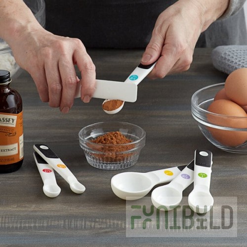 OXO 11111002 Good Grips 1/8 tsp. to 1 Tbsp. 7-Piece White Measuring Spoon Set