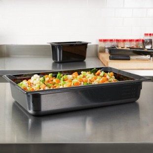 Vollrath 9004420 Super Pan® Full Size Black High Heat Plastic Food Pan - 4