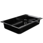 Vollrath 9004420 Super Pan® Full Size Black High Heat Plastic Food Pan - 4 Vollrath 9004420 Super Pan® Full Size Black High Heat Plastic Food Pan - 4