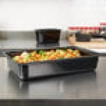 Vollrath 9004420 Super Pan® Full Size Black High Heat Plastic Food Pan - 4 Vollrath 9004420 Super Pan® Full Size Black High Heat Plastic Food Pan - 4