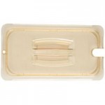 Carlisle 30860H13 StorPlus 1/3 Size Amber High Heat Plastic Food Pan with Handle - 2 1/2