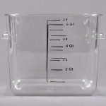 Rubbermaid® 6 Qt. Clear Square Polycarbonate Food Storage Container