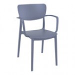 Siesta Lisa Taupe Resin Outdoor Dining Arm Chair Siesta Lisa Taupe Resin Outdoor Dining Arm Chair