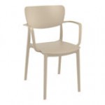 Siesta Lisa Taupe Resin Outdoor Dining Arm Chair Siesta Lisa Taupe Resin Outdoor Dining Arm Chair