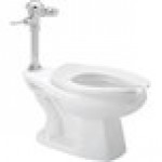 Scratch and Dent Zurn Elkay One Z.WC3.AM Manual Toilet System with ADA Height Floor Mounted Toilet and Flush Valve - 1.1 GPF