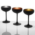 Stolzle Glisten from Global Tableware Collective 8 oz. Matte Black/Silver Coupe Glass - 6/Case Stolzle Glisten from Global Tableware Collective 8 oz. Matte Black/Silver Coupe Glass - 6/Case