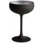 Stolzle Glisten from Global Tableware Collective 8 oz. Matte Black/Silver Coupe Glass - 6/Case Stolzle Glisten from Global Tableware Collective 8 oz. Matte Black/Silver Coupe Glass - 6/Case
