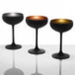 Stolzle Glisten from Global Tableware Collective 8 oz. Matte Black/Silver Coupe Glass - 6/Case Stolzle Glisten from Global Tableware Collective 8 oz. Matte Black/Silver Coupe Glass - 6/Case