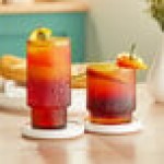 Acopa Lore Amber Rocks / Old Fashioned and Highball Glass Set - 24/Case