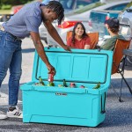 CaterGator CG100BL Sky Blue 110 Qt. Rotomolded Outdoor Cooler / Ice Chest