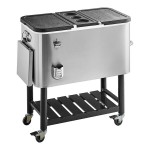 Choice 100 Qt. Stainless Steel Beverage Cooler Cart - 43 Choice 100 Qt. Stainless Steel Beverage Cooler Cart - 43