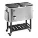 Choice 100 Qt. Stainless Steel Beverage Cooler Cart - 43 Choice 100 Qt. Stainless Steel Beverage Cooler Cart - 43