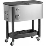 Choice 100 Qt. Stainless Steel Beverage Cooler Cart - 43 Choice 100 Qt. Stainless Steel Beverage Cooler Cart - 43